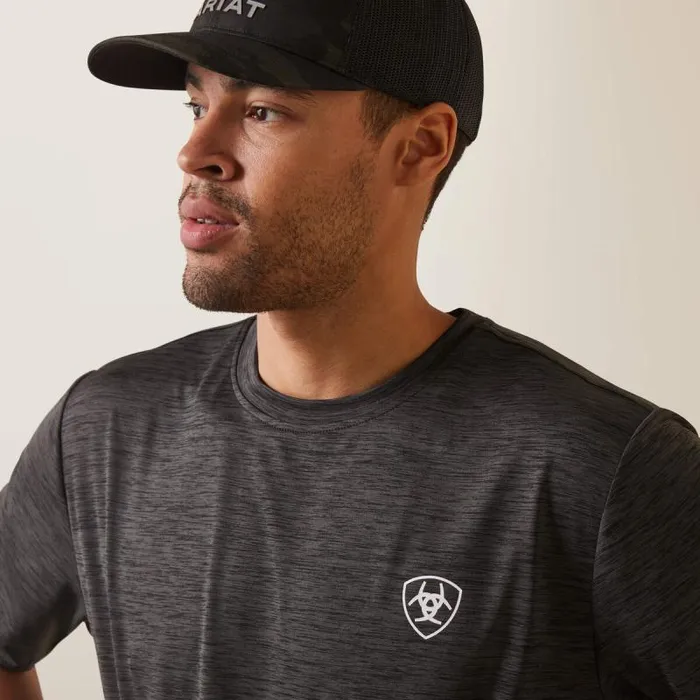 Men TShirts and Polos Ariat Charger Ariat Proud Shield TShirt Charcoal Heather Men TShirts and Polos Ariat Charger Ariat Proud Shield TShirt Charcoal Heather