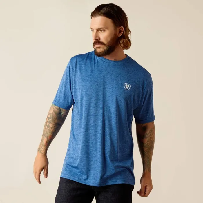 Men TShirts and Polos Ariat Charger Ariat Spirited TShirt Monaco Blue Men TShirts and Polos Ariat Charger Ariat Spirited TShirt Monaco Blue