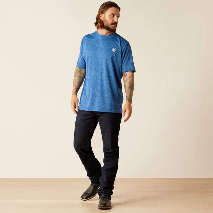 Men TShirts and Polos Ariat Charger Ariat Spirited TShirt Monaco Blue Men TShirts and Polos Ariat Charger Ariat Spirited TShirt Monaco Blue