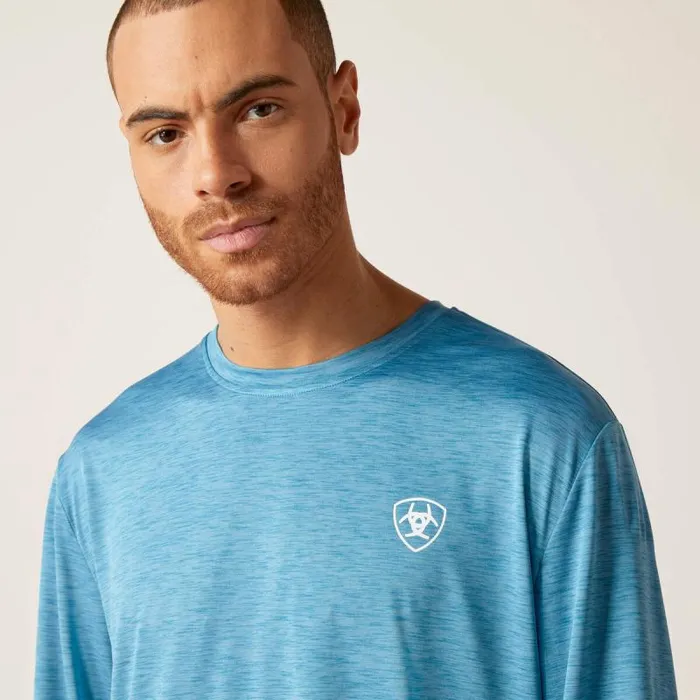 Men TShirts and Polos Ariat Charger Faded TShirt Seaport Heather Men TShirts and Polos Ariat Charger Faded TShirt Seaport Heather