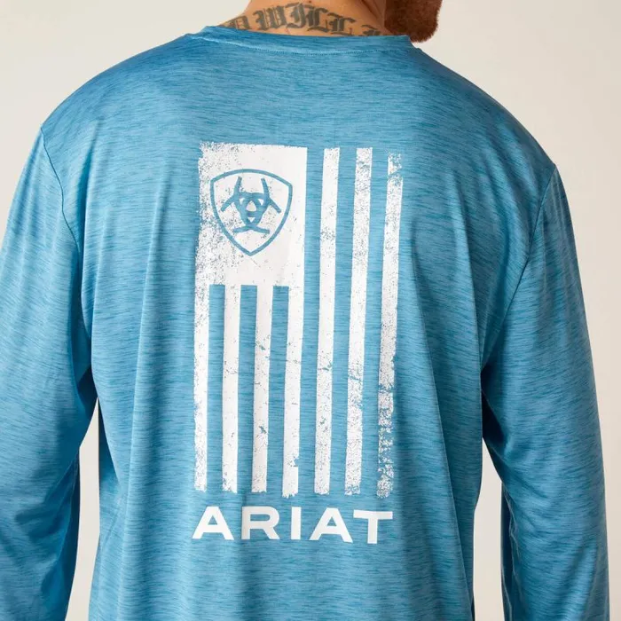 Men TShirts and Polos Ariat Charger Faded TShirt Seaport Heather Men TShirts and Polos Ariat Charger Faded TShirt Seaport Heather