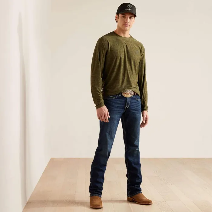 Men TShirts and Polos Ariat Charger Logo TShirt Brine Olive Men TShirts and Polos Ariat Charger Logo TShirt Brine Olive