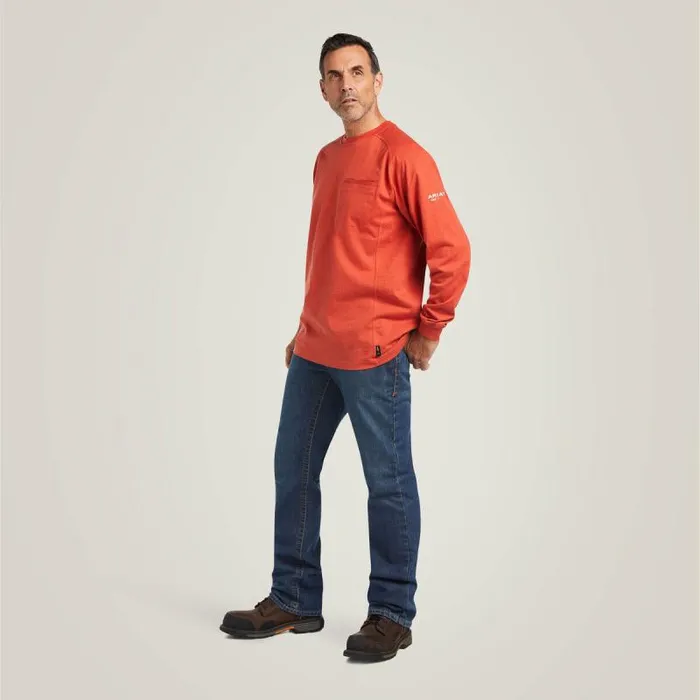 Men TShirts and Polos Ariat FR Air Crew TShirt Volcanic Heather Men TShirts and Polos Ariat FR Air Crew TShirt Volcanic Heather