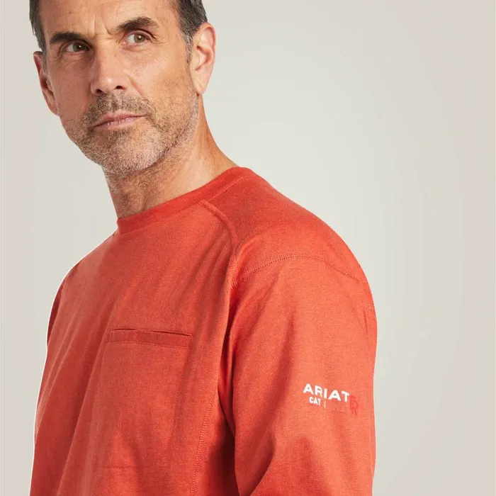 Men TShirts and Polos Ariat FR Air Crew TShirt Volcanic Heather Men TShirts and Polos Ariat FR Air Crew TShirt Volcanic Heather