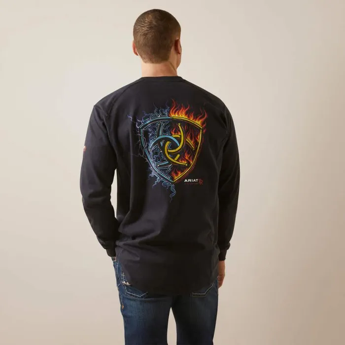 Men TShirts and Polos Ariat FR Air Shock Fire TShirt Black
