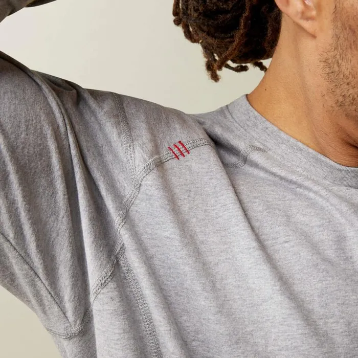 Men TShirts and Polos Ariat FR Air Shock Fire TShirt Heather Grey Men TShirts and Polos Ariat FR Air Shock Fire TShirt Heather Grey