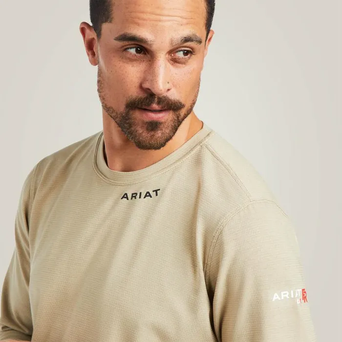 Men TShirts and Polos Ariat FR Baselayer TShirt Khaki Men TShirts and Polos Ariat FR Baselayer TShirt Khaki