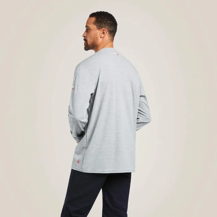 Men TShirts and Polos Ariat FR Max Protect Inherent TShirt Heather Grey Men TShirts and Polos Ariat FR Max Protect Inherent TShirt Heather Grey