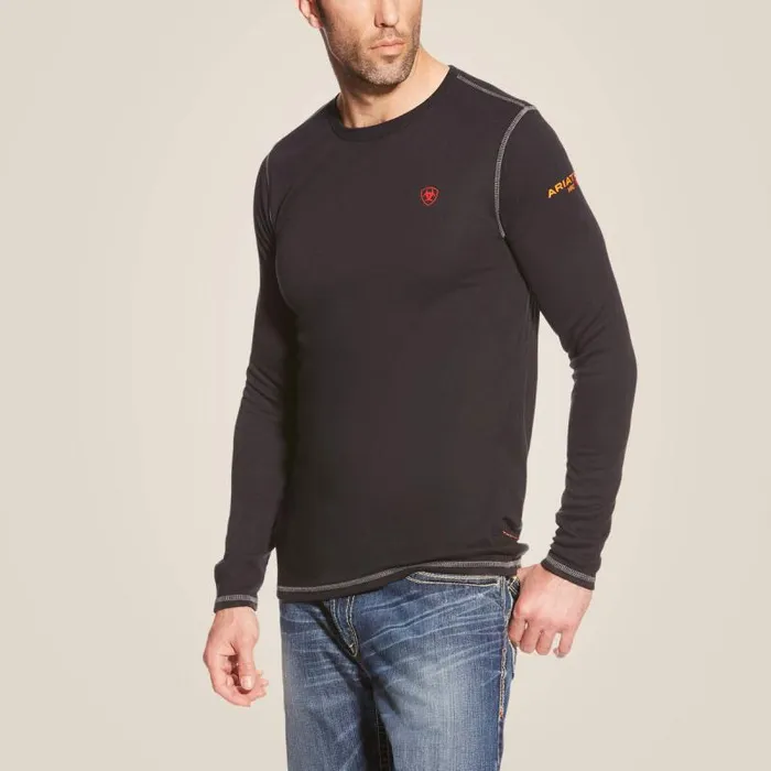 Men TShirts and Polos Ariat FR Polartec Baselayer Black