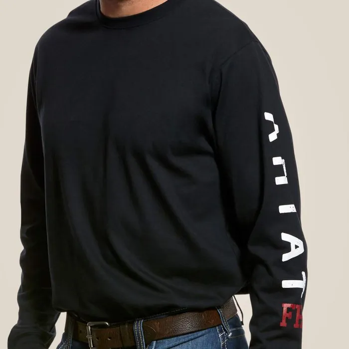 Men TShirts and Polos Ariat FR Roughneck Skull Logo TShirt Black Men TShirts and Polos Ariat FR Roughneck Skull Logo TShirt Black