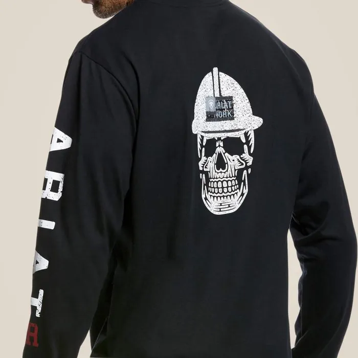 Men TShirts and Polos Ariat FR Roughneck Skull Logo TShirt Black Men TShirts and Polos Ariat FR Roughneck Skull Logo TShirt Black