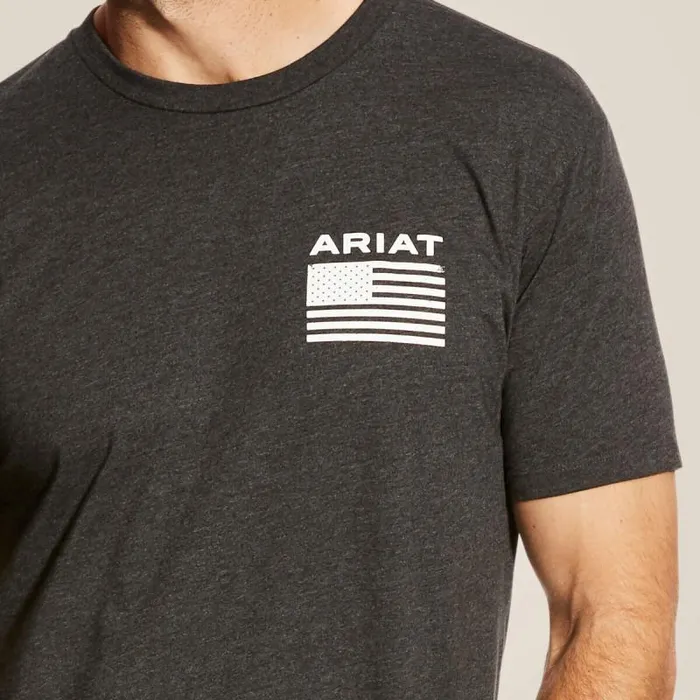 Men TShirts and Polos Ariat Freedom TShirt Charcoal Heather