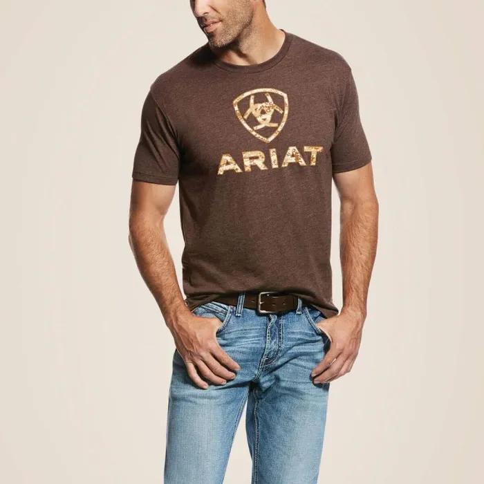 Men TShirts and Polos Ariat Liberty USA Brown Heather