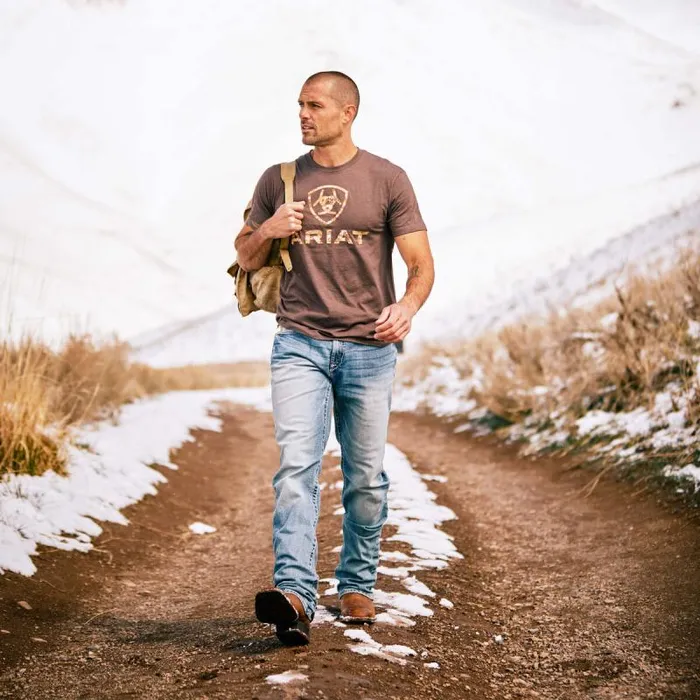 Men TShirts and Polos Ariat Liberty USA Brown Heather