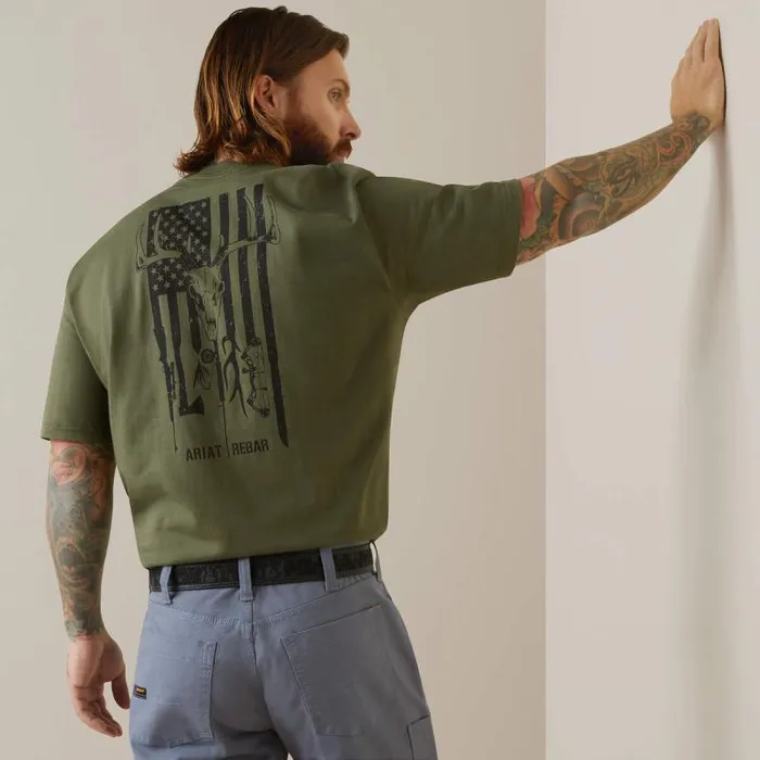 Men TShirts and Polos Ariat Rebar Cotton Strong American Outdoors TShirt Beetle Men TShirts and Polos Ariat Rebar Cotton Strong American Outdoors TShirt Beetle