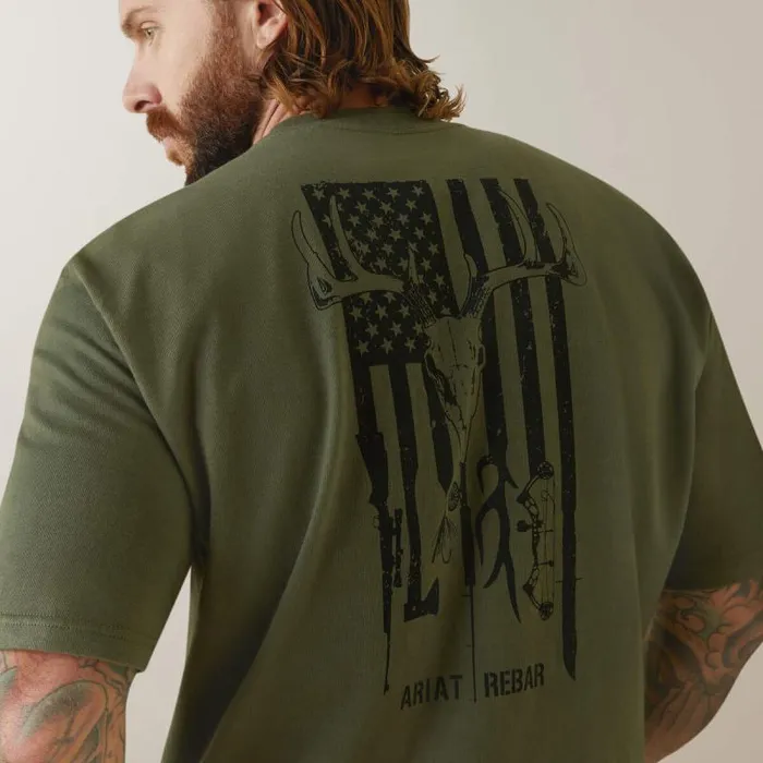 Men TShirts and Polos Ariat Rebar Cotton Strong American Outdoors TShirt Beetle Men TShirts and Polos Ariat Rebar Cotton Strong American Outdoors TShirt Beetle