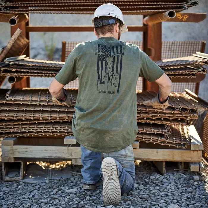 Men TShirts and Polos Ariat Rebar Cotton Strong American Outdoors TShirt Beetle Men TShirts and Polos Ariat Rebar Cotton Strong American Outdoors TShirt Beetle