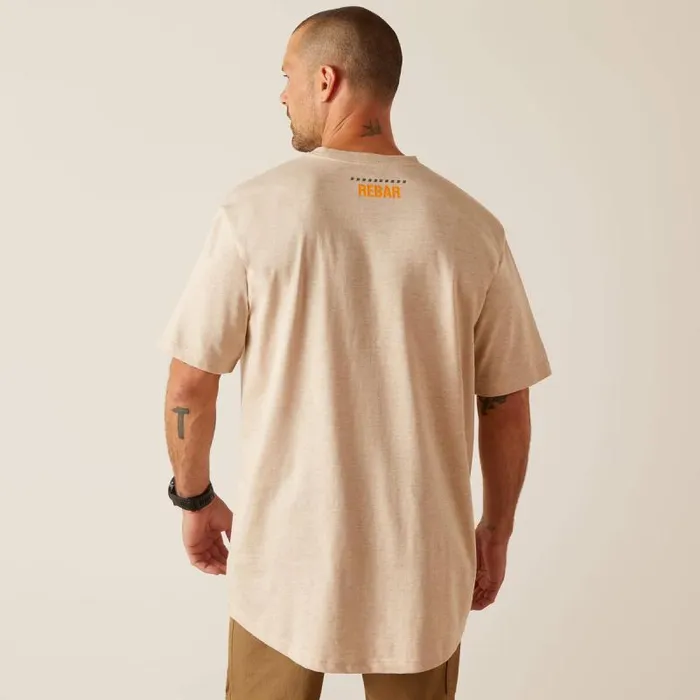 Men TShirts and Polos Ariat Rebar Cotton Strong Block Oatmeal Heather Men TShirts and Polos Ariat Rebar Cotton Strong Block Oatmeal Heather