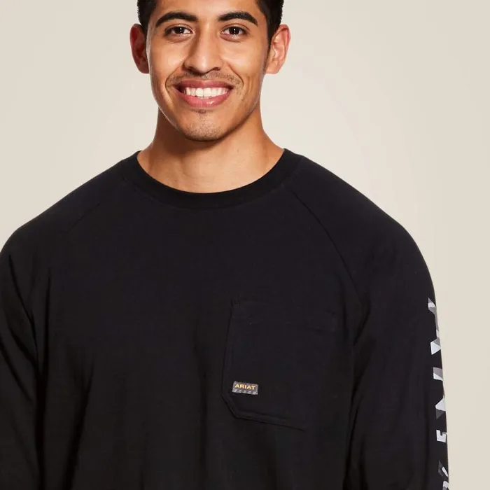 Men TShirts and Polos Ariat Rebar Cotton Strong Graphic Black Men TShirts and Polos Ariat Rebar Cotton Strong Graphic Black