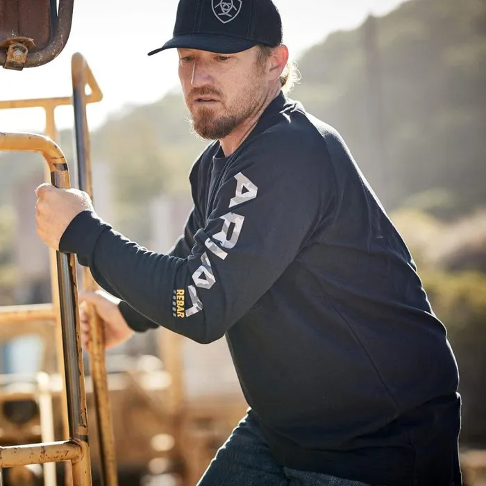 Men TShirts and Polos Ariat Rebar Cotton Strong Graphic Black Men TShirts and Polos Ariat Rebar Cotton Strong Graphic Black
