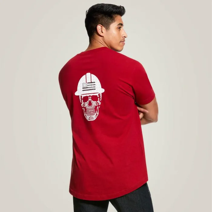 Men TShirts and Polos Ariat Rebar Cotton Strong Roughneck Graphic TShirt Rio Red