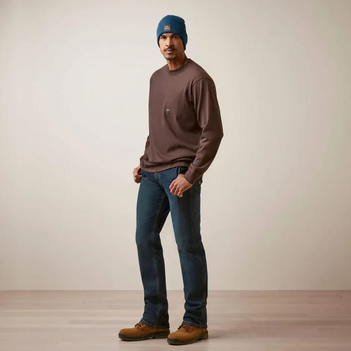 Men TShirts and Polos Ariat Rebar Cotton Strong Shock Fire Coffee Bean Men TShirts and Polos Ariat Rebar Cotton Strong Shock Fire Coffee Bean