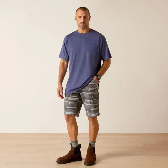 Men TShirts and Polos Ariat Rebar Cotton Strong Stacking Dimes Blue Indigo Men TShirts and Polos Ariat Rebar Cotton Strong Stacking Dimes Blue Indigo