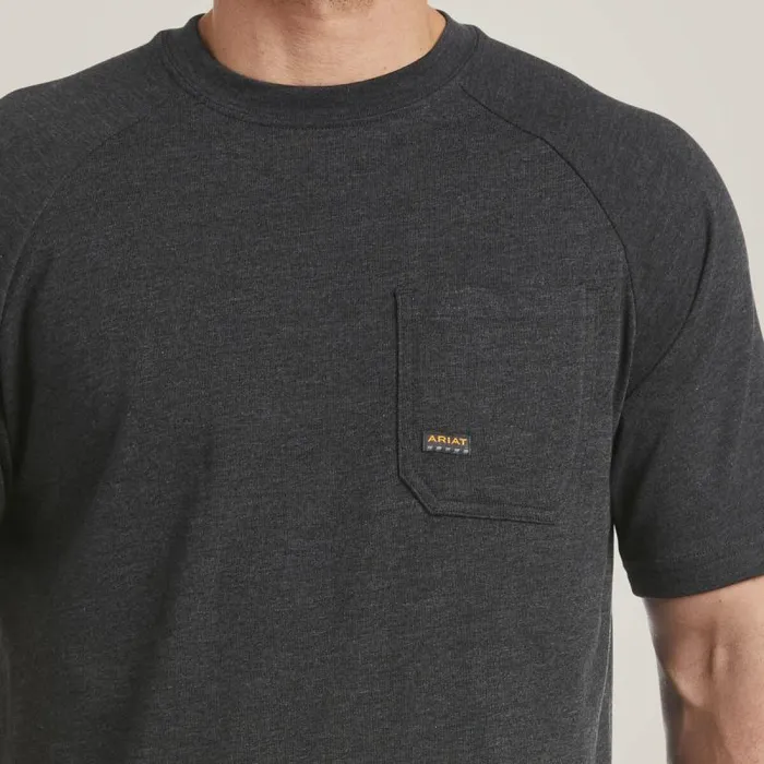 Men TShirts and Polos Ariat Rebar Cotton Strong TShirt Charcoal Heather Men TShirts and Polos Ariat Rebar Cotton Strong TShirt Charcoal Heather