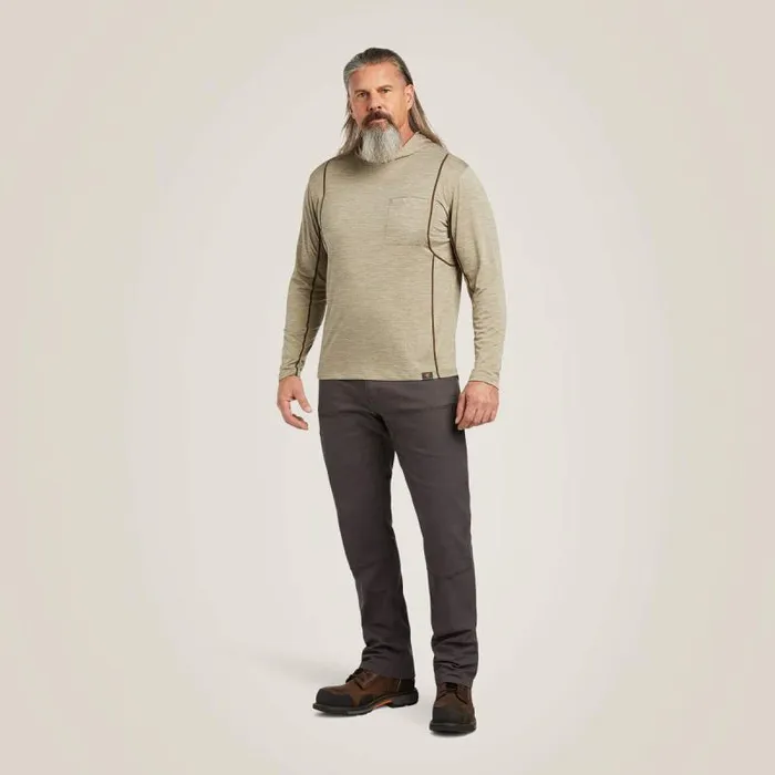 Men TShirts and Polos Ariat Rebar Evolution Hooded Sun Shirt Brindle Men TShirts and Polos Ariat Rebar Evolution Hooded Sun Shirt Brindle