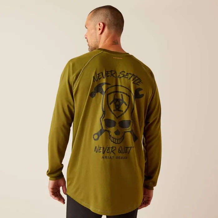Men TShirts and Polos Ariat Rebar Heat Fighter Jolly Wrencher Lichen
