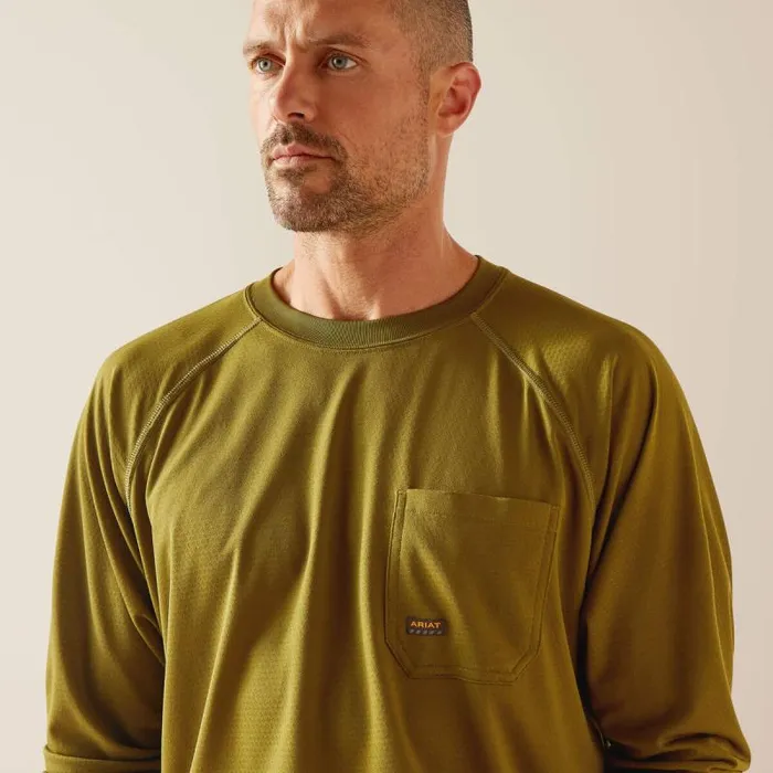 Men TShirts and Polos Ariat Rebar Heat Fighter Jolly Wrencher Lichen