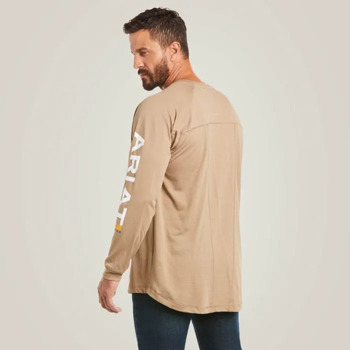 Men TShirts and Polos Ariat Rebar Heat Fighter TShirt Khaki Men TShirts and Polos Ariat Rebar Heat Fighter TShirt Khaki