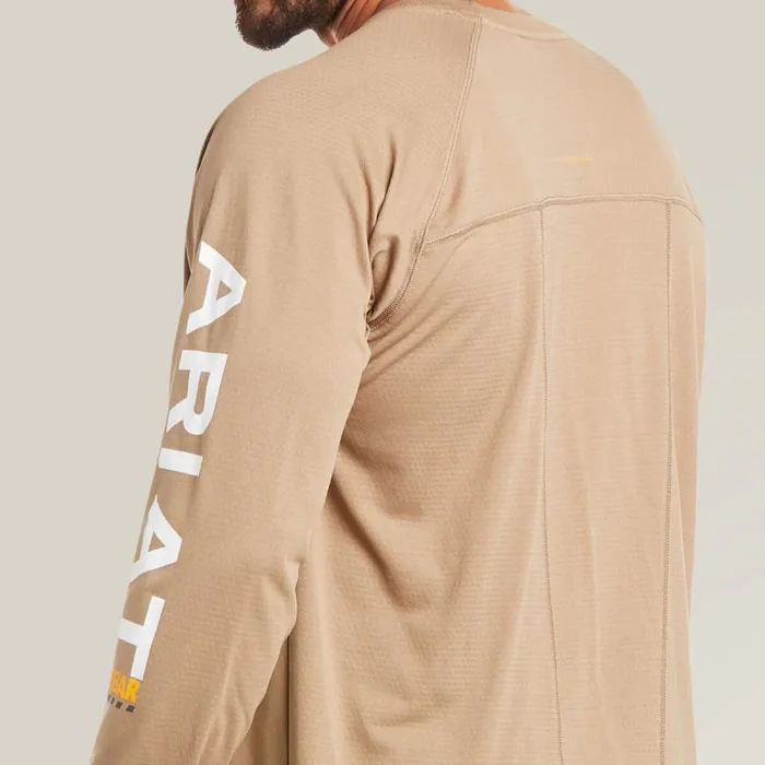 Men TShirts and Polos Ariat Rebar Heat Fighter TShirt Khaki Men TShirts and Polos Ariat Rebar Heat Fighter TShirt Khaki