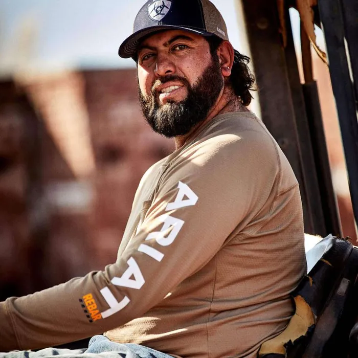 Men TShirts and Polos Ariat Rebar Heat Fighter TShirt Khaki Men TShirts and Polos Ariat Rebar Heat Fighter TShirt Khaki