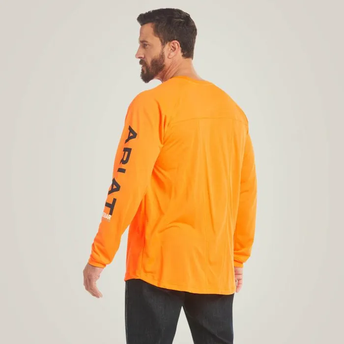 Men TShirts and Polos Ariat Rebar Heat Fighter TShirt Neon Orange Men TShirts and Polos Ariat Rebar Heat Fighter TShirt Neon Orange