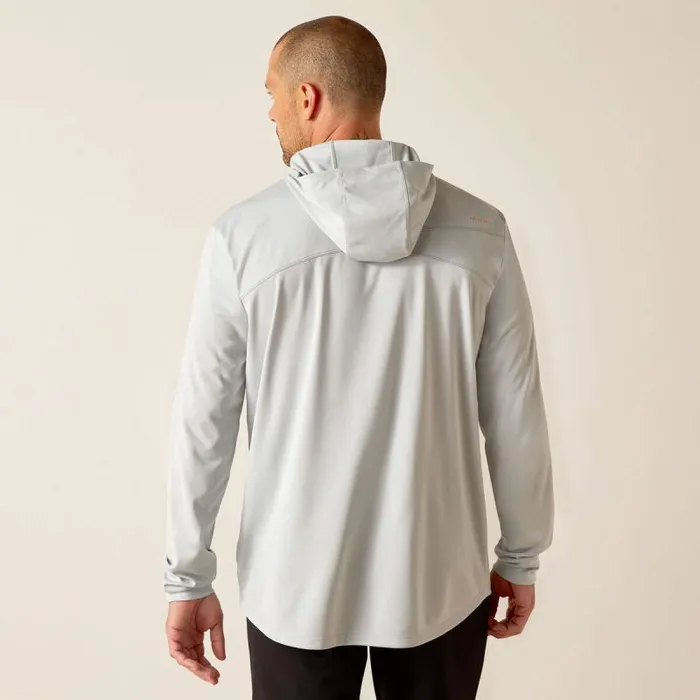 Men TShirts and Polos Ariat Rebar Sunblocker Hooded TShirt Pearl Grey Men TShirts and Polos Ariat Rebar Sunblocker Hooded TShirt Pearl Grey