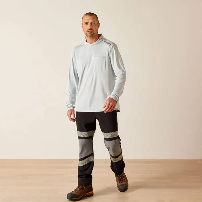 Men TShirts and Polos Ariat Rebar Sunblocker Hooded TShirt Pearl Grey Men TShirts and Polos Ariat Rebar Sunblocker Hooded TShirt Pearl Grey
