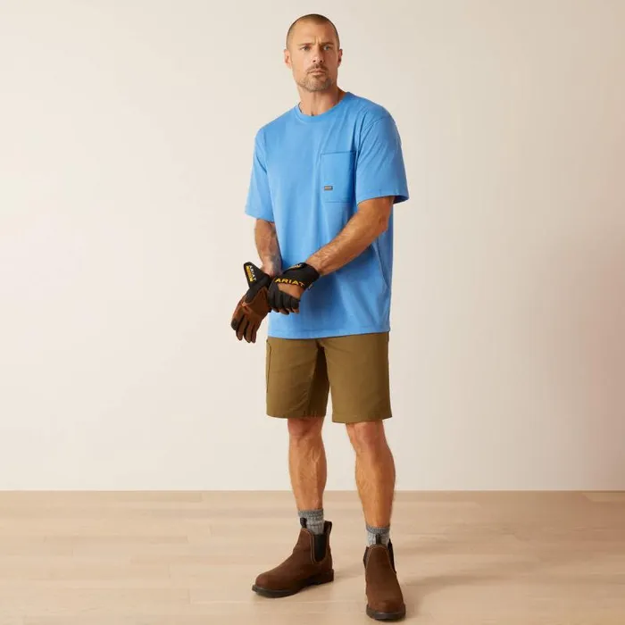 Men TShirts and Polos Ariat Rebar Workman 360 AirFlow Campanula Heather Men TShirts and Polos Ariat Rebar Workman 360 AirFlow Campanula Heather