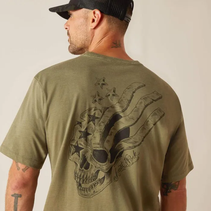 Men TShirts and Polos Ariat Rebar Workman American Scream Sage Heather Men TShirts and Polos Ariat Rebar Workman American Scream Sage Heather