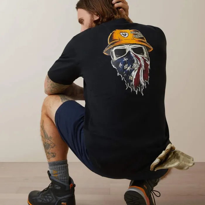 Men TShirts and Polos Ariat Rebar Workman Born For This TShirt Black