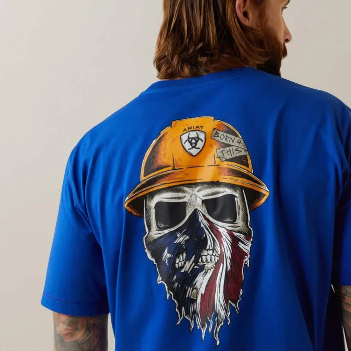 Men TShirts and Polos Ariat Rebar Workman Born For This TShirt Royal Blue Heather Men TShirts and Polos Ariat Rebar Workman Born For This TShirt Royal Blue Heather