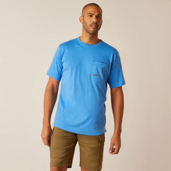 Men TShirts and Polos Ariat Rebar Workman Logo TShirt Campanulagrey Camo