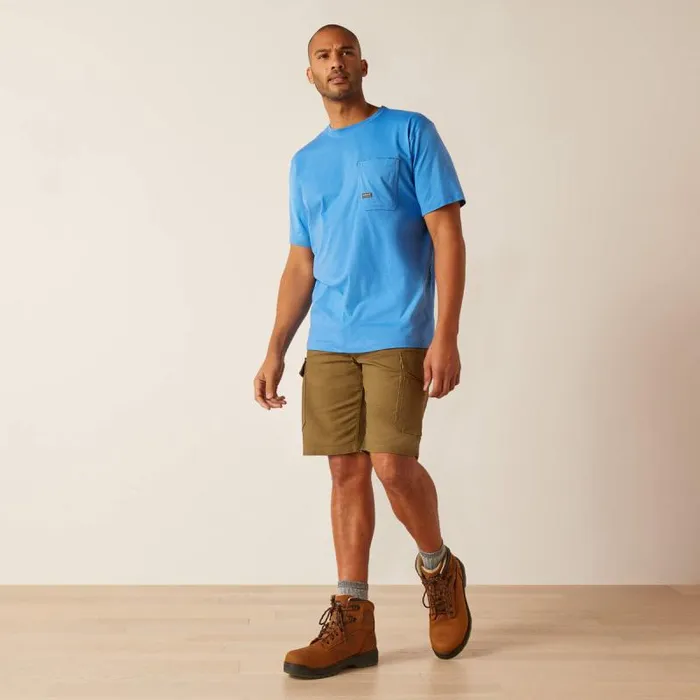 Men TShirts and Polos Ariat Rebar Workman Logo TShirt Campanulagrey Camo Men TShirts and Polos Ariat Rebar Workman Logo TShirt Campanulagrey Camo