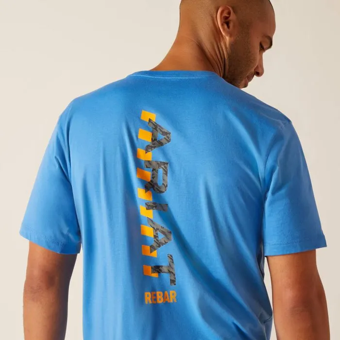 Men TShirts and Polos Ariat Rebar Workman Logo TShirt Campanulagrey Camo Men TShirts and Polos Ariat Rebar Workman Logo TShirt Campanulagrey Camo