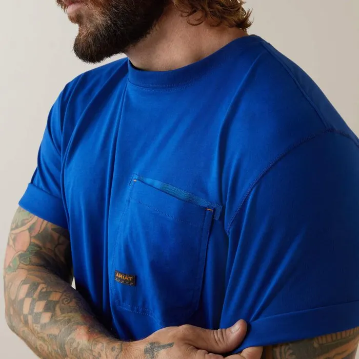 Men TShirts and Polos Ariat Rebar Workman Logo TShirt Royal Blue usa Men TShirts and Polos Ariat Rebar Workman Logo TShirt Royal Blue usa