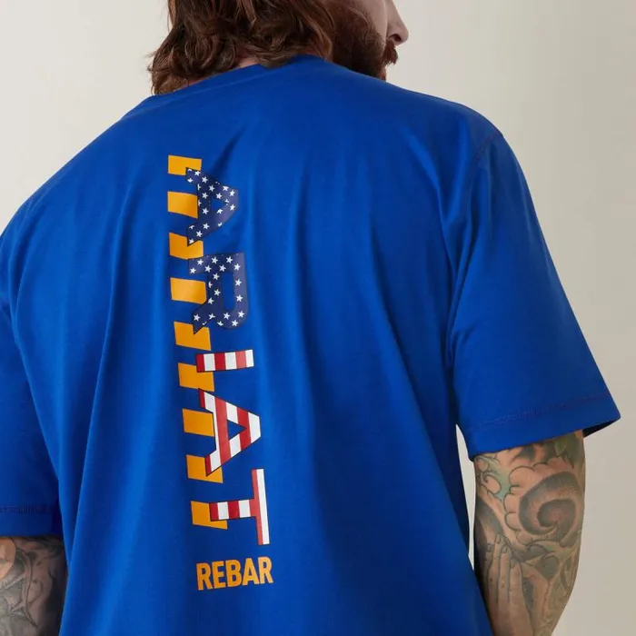 Men TShirts and Polos Ariat Rebar Workman Logo TShirt Royal Blue usa Men TShirts and Polos Ariat Rebar Workman Logo TShirt Royal Blue usa