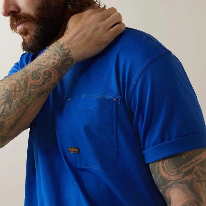 Men TShirts and Polos Ariat Rebar Workman Logo TShirt Royal Blue usa Men TShirts and Polos Ariat Rebar Workman Logo TShirt Royal Blue usa