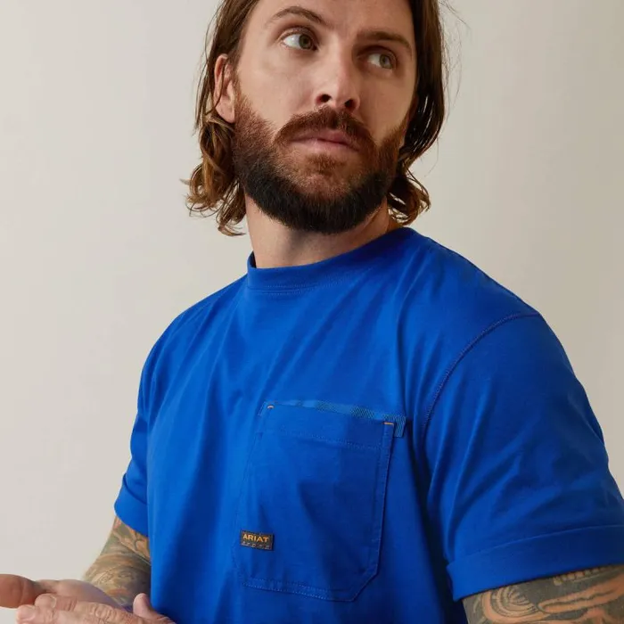 Men TShirts and Polos Ariat Rebar Workman Logo TShirt Royal Blue usa Men TShirts and Polos Ariat Rebar Workman Logo TShirt Royal Blue usa