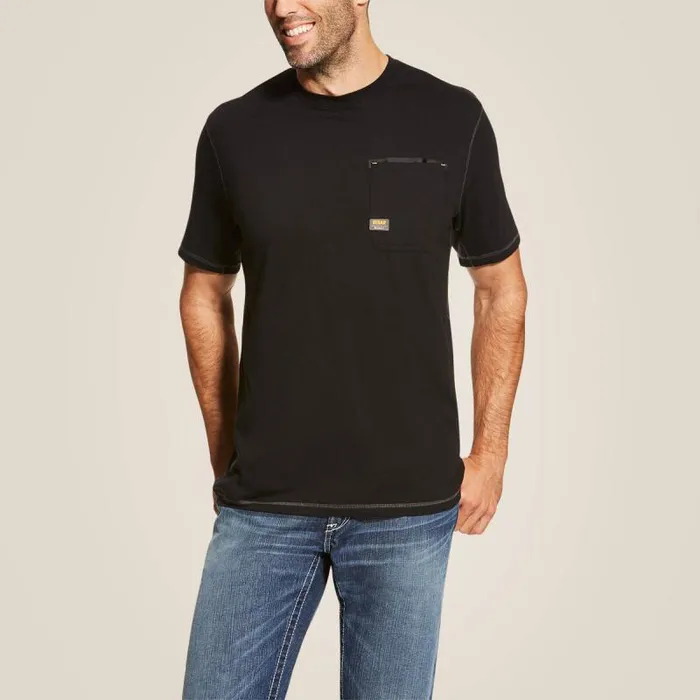 Men TShirts and Polos Ariat Rebar Workman TShirt Black