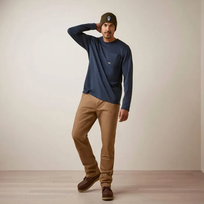 Men TShirts and Polos Ariat Rebar Workman Union Eagle Navy